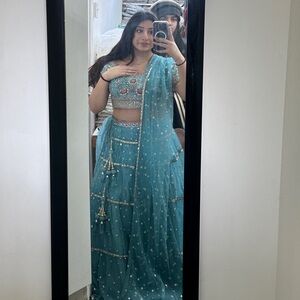 BLUE LEHENGA EMBROIDERED LUXURY
Just newly bought.